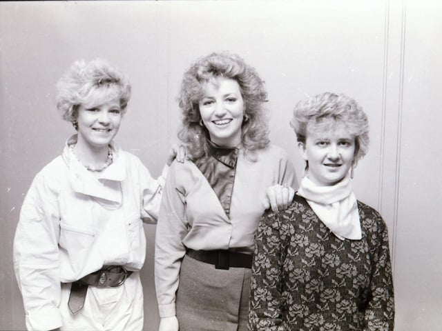 Hairdressers in Eglinton in 1986.