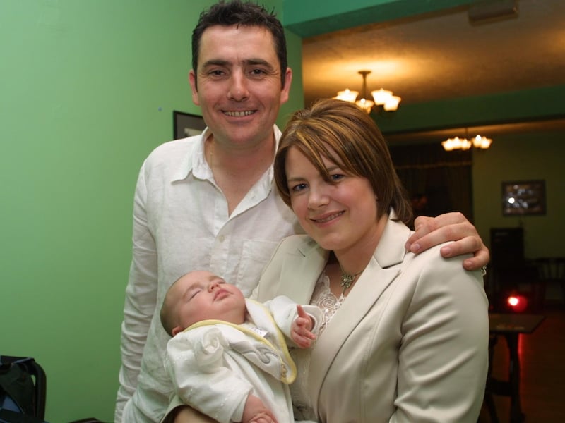 David and Angela McGowan with baby Sam.