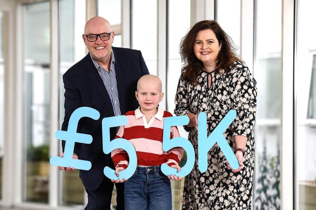 Ian Wilson, Chief Executive at Grand Opera House, Jane Hoare, CEO at The Children's Cancer Unit Charity and Darcie Smyth