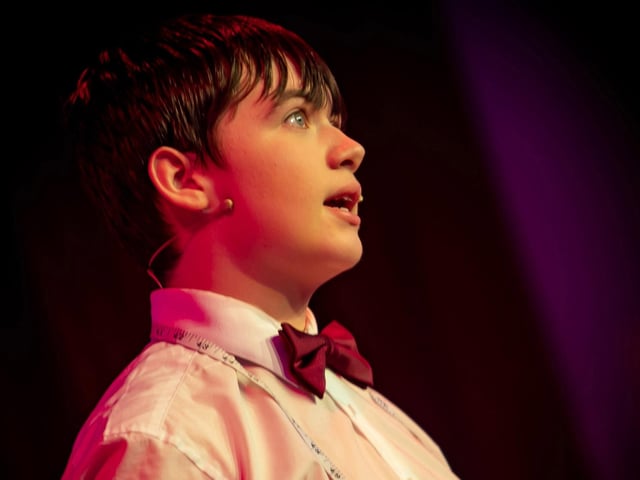 Caoimhin Allen-McCusker, - one of the fantastic young performers singing during Thursday's finale.