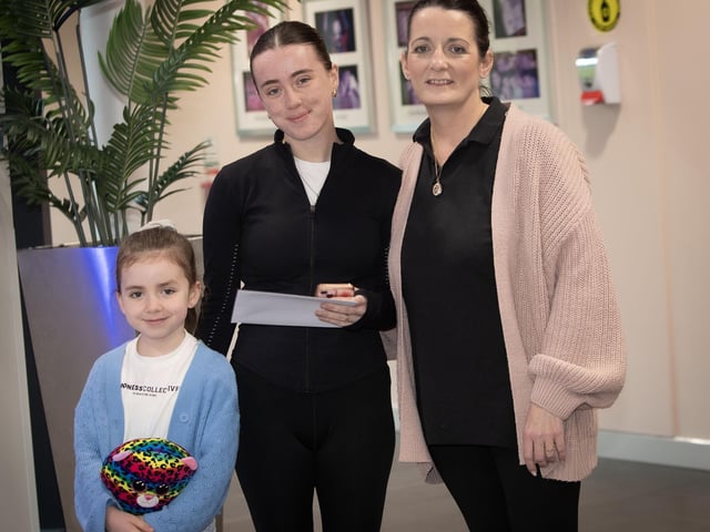 The Deerys - picking up A Level results on Thursday morning at St. Mary's College - Annette, Alannah and Katie. (Photos: Jim McCafferty Photography)