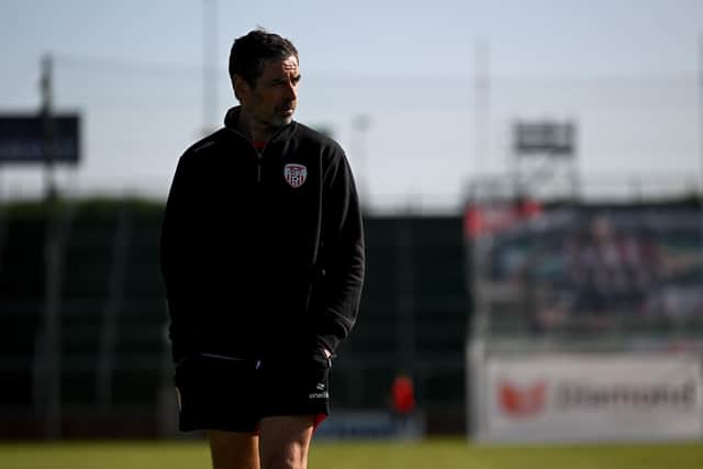 Derry City manager Tiernan Lynch believes Celtic Park was Derry's best option as work on Brandywell's pitch was completed. Photo by Ramsey Cardy/Sportsfile