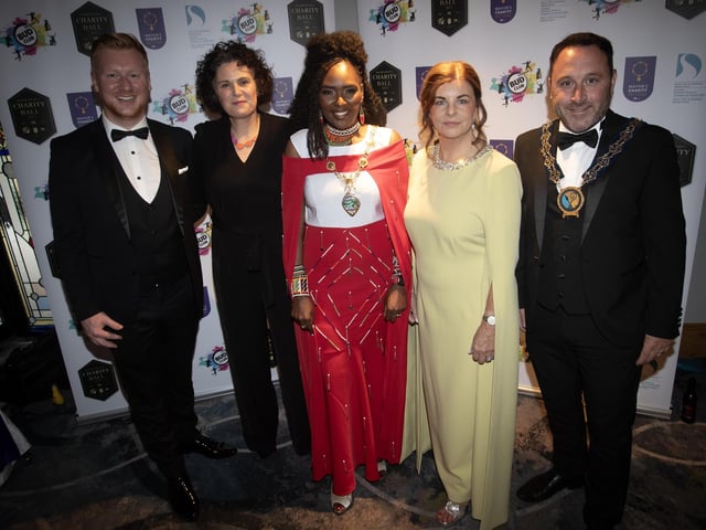 The Mayor pictured with SDLP colleagues at Friday night's Ball.