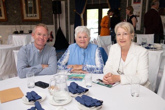 Ciaran McHugn, Marion McDonald and Sadie Quigg Moville Tidy Towns at the Inishowen Development Partnership (IDP) ChangeMakers Donegal Annual Seminar in An Grianan Hotel, Burt on Friday last.    Photo Clive Wasson