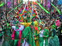 The Derry St Patrick’s Day parade makes its way towards the city centre on Friday afternoon. Photo: George Sweeney. DER2311GS – 60