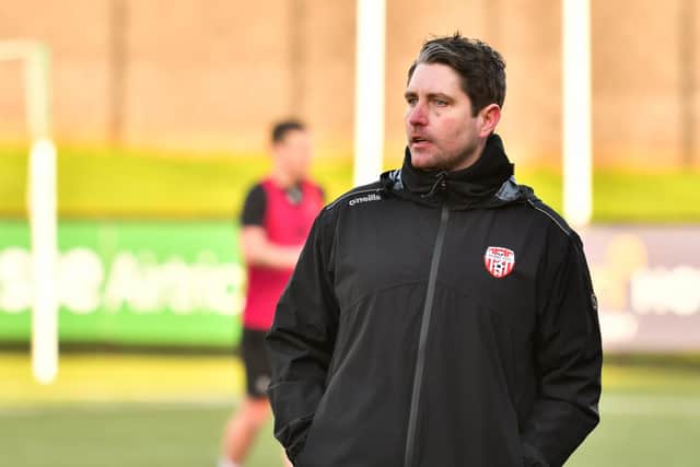Derry City boss Ruaidhri Higgins.