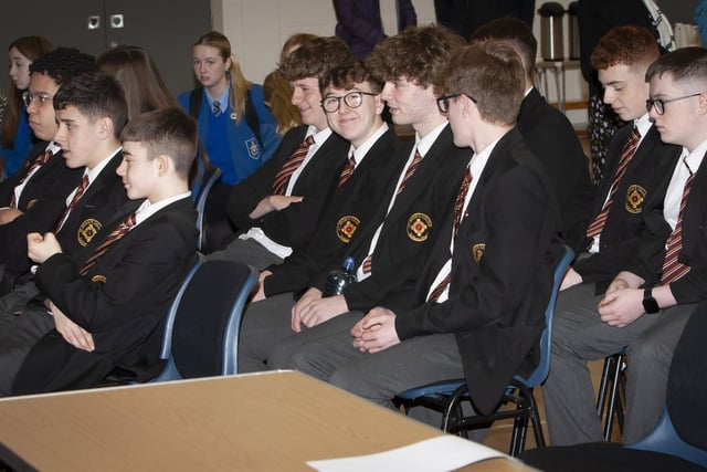 Students from St. Brigid’s and St. Mary’s College pictured during Engineers Week.