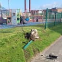 Damage at the Festival Park in Buncrana.