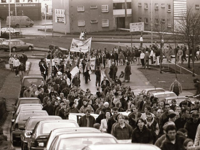 Sinn Féin march and rally demanding peace talks.