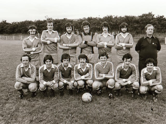 The Inishowen League First Division champions, Quigley's Point Swifts, who defeated Cockhill Celtic in the McIvor Cup final at Maginn Park, Buncrana.