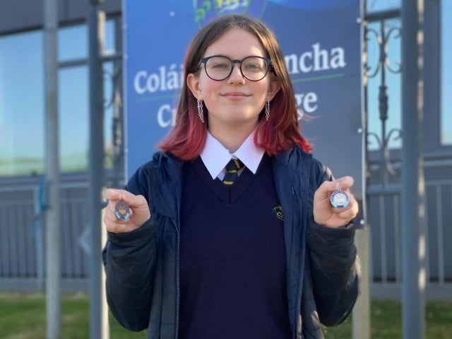 Muireann Healey 2nd place Irish Comhra under 14 and 3rd place Studied Prose.