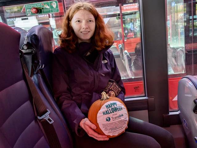 Translink Hallowe'en pumpkin surprise delights bus and rail passengers