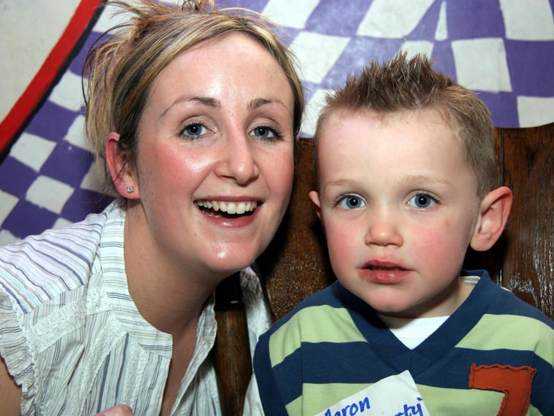Aaron pictured with his mum Claire on the occasion of his 4th birthday 0262JML : Parties and celebrations June 2006:: Aaron Ward.