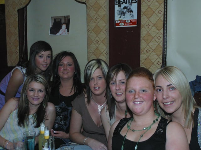 Left to right Natasha, Catronia, Nicola, Tayna, Joanne, Birthday girl Charlene and Leanne. 148dd