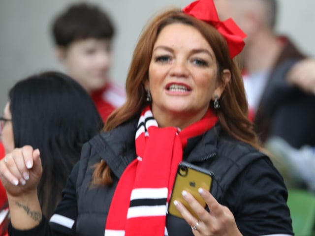 Getting into the spirit of things at the Aviva.