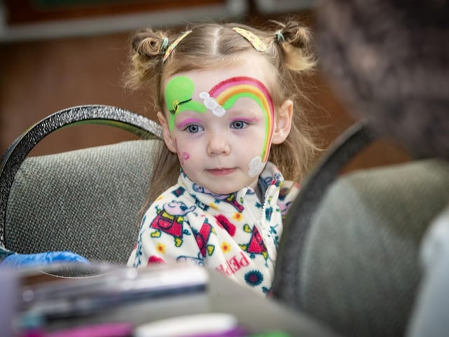 Fun and games during facepainting at Saturday's Feile Springtime Shenanigans at Pilot's Row Centre. (Photos: Jim McCafferty Photography) : .