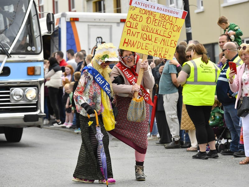 Participants pictured in the Clonmany Festival Parade on Sunday afternoon. Photo: George Sweeney