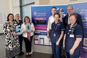 Western Trust planning boss Teresa Molloy and Chief Executive Neil Guckian with colleagues as the prepare for 'encompass'. The new digital system, designed to enhance patient care and streamline medical records, is scheduled to go live on May 8, 2025.