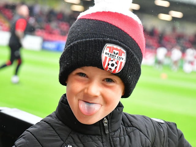 This young City fan spots our camerman.
