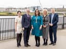 Jeananne Craig, host; Hubert O’Donoghue, AIB Merchant Services; Selina Horshi, Londonderry Chamber; Anna Doherty, Londonderry Chamber; and Professor Liam Maguire, Ulster University.
