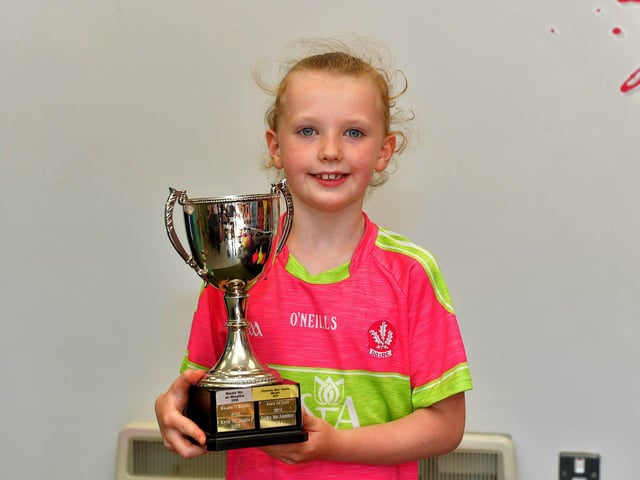 Meidhbhín Ni Dhonghaile, CCE Baile na gCallieach, was awarded first place Cómra at the recent Fleadh Dhoire 2023 held in Dungiven . CCE Baile na gCallieach will represent County Doire in July at the Fleadh Uladh in Dromore, County Tyrone. Photo: George Sweeney. DER2324GS – 56