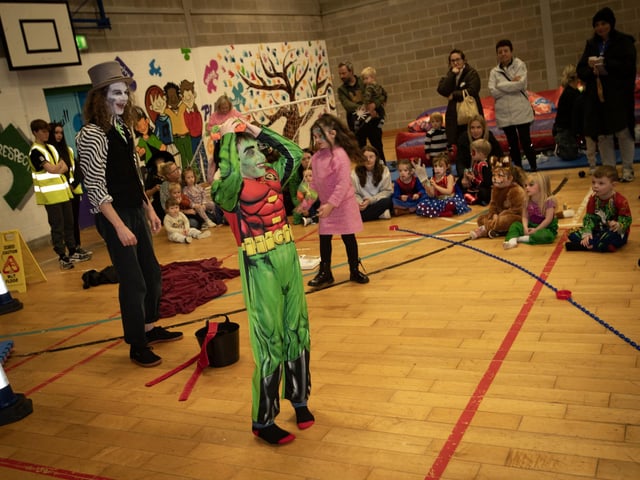 Children enjoying some of the activities available at Monday's Feile/Surestart (Edenballymore) Halloween Fun Day at Long Tower YC.