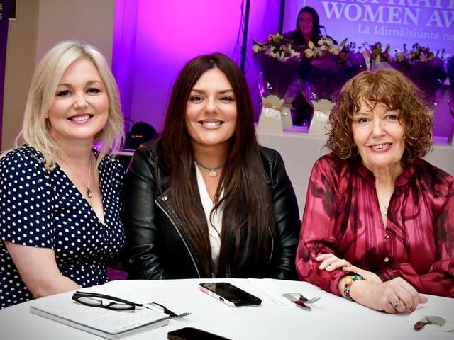 Orla Drummond, Aoife Maxwell and Nora Canning enjoying the event in the Maldron Hotel.