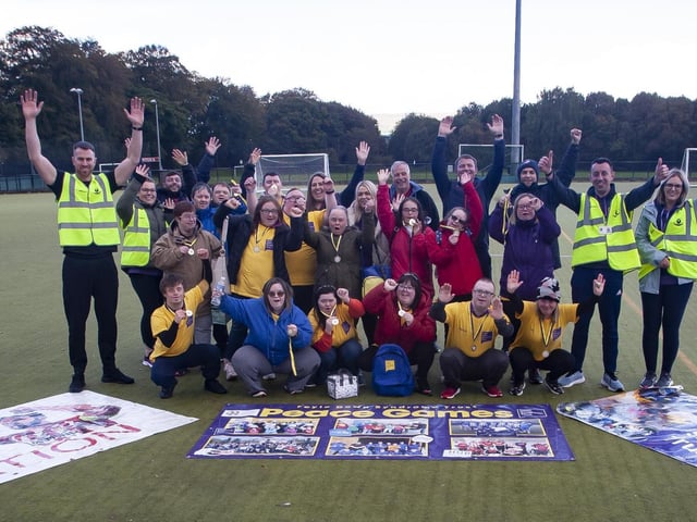 Peace Games Organisers pictured alongside the Foyle Down Syndrome Trust team pictured after last week’s successful tournament.