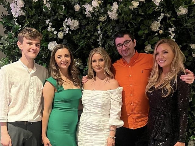Agnes’s Children Olivia, Emma & David and Agnes’s grandson Callum alongside event organiser Roisin Rosborough.
