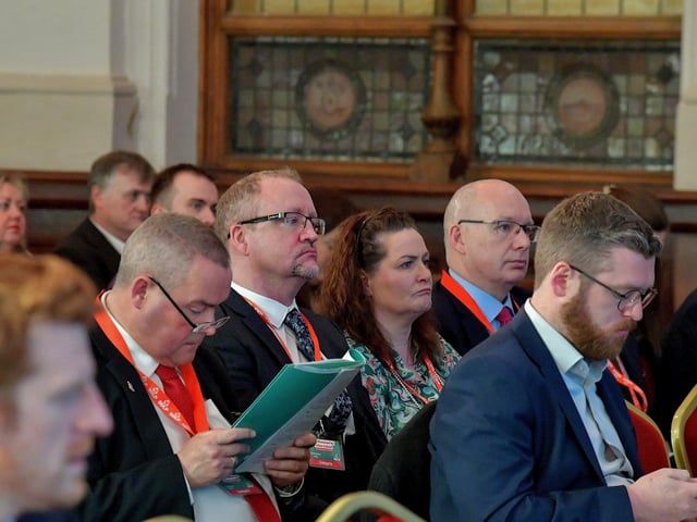 Party members at the SDLP annual Conference, held in St Columb’s Hall. Photo: George Sweeney. DER2312GS – 51