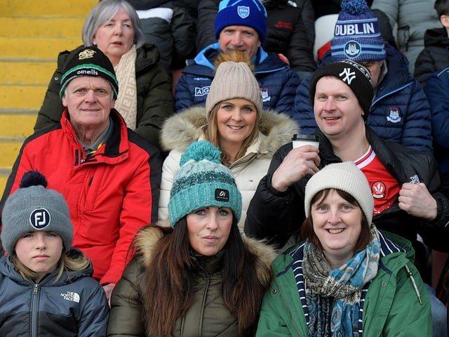 Fans in Celtc Park for the Derry v Dublin game on Saturday. Photo: George Sweeney