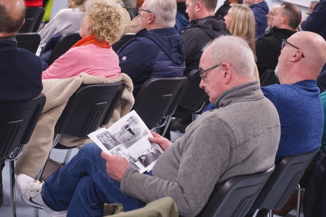 Audience members at the launch of Tony Hassan's memoir 'From Old Streets to New Homes'.
