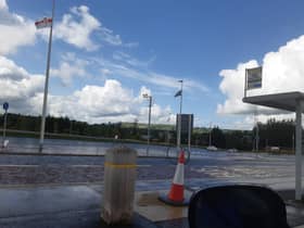Flags have been erected at Drumahoe Park and Ride