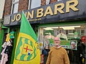 John Barr, pictured outside the shop in Buncrana.