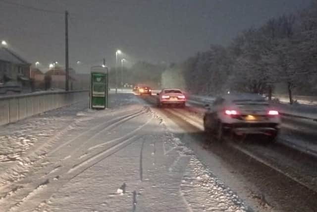 A picture of the treacherous driving conditions in Derry and Strabane.