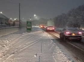 A picture of the treacherous driving conditions in Derry and Strabane.