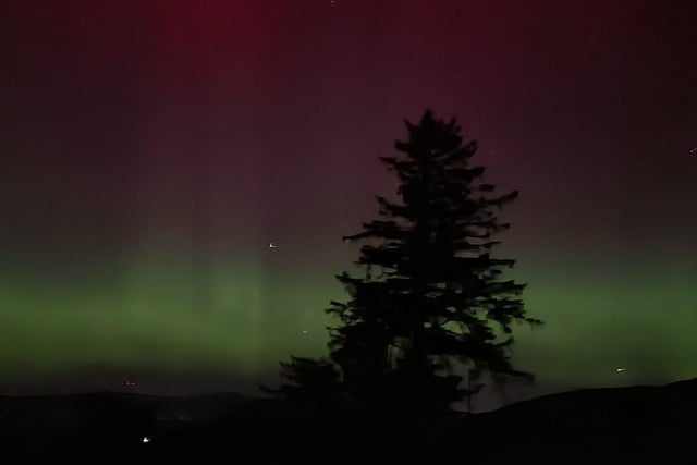 The Northern Lights pictured from Druminderry, Buncrana. Picture: Rosie O'Donnell.