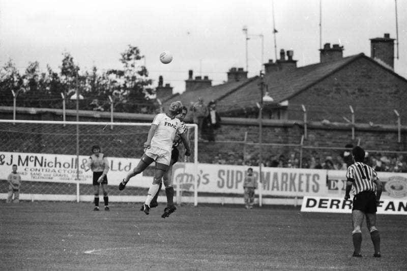 Stuart Gauld and Mats Magnusson challenge in the air.