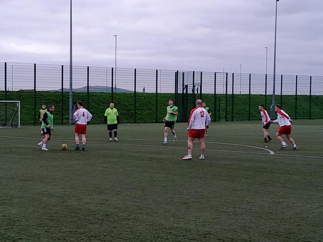 Footballers at the Galliagh Community Response (GCR) Memorial Cup in memory of Bronagh McLaughlin and Caitlin McLaughlin last Saturday.