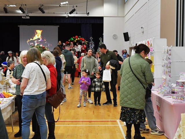 There were seventy stall holders, selling a variety of gifts, at St Marys College Christmas Craft Fair on Saturday.  Photo: George Sweeney