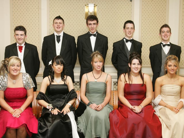 Front, from left, are Michaela McFeely, Erin Harkin, Roisin Johnston, Rebecca McLaughlin and Jenny Boggs. Back, from left, are Anthony Gillen, Brian Callen, Michael Durand, Shane Quinn and Michael Farrell. (1511C05)