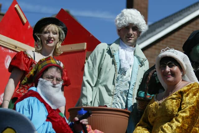 Marie George, Julie McDonald, Darren McDonald and Caroline McCallion on the Snow White float. (2608JB36)