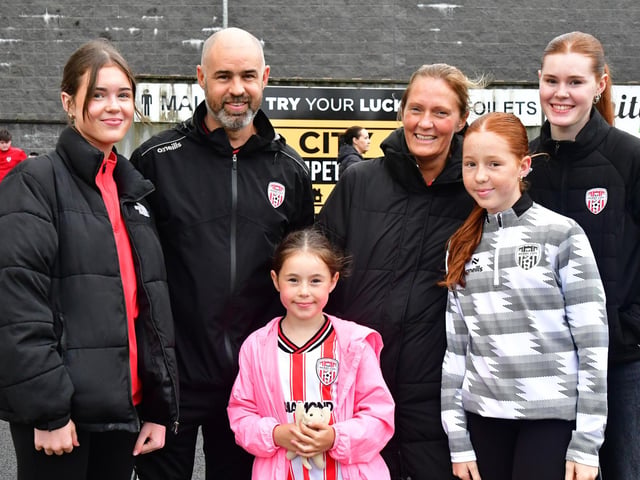 Derry City supporters pictured before Friday's fixture against Waterford.