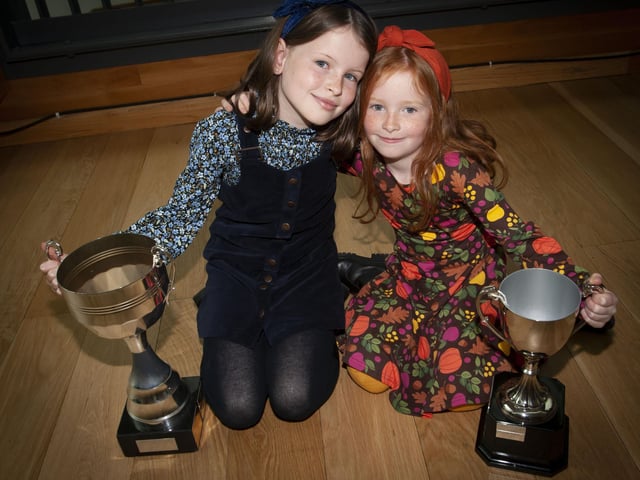 Prizewinners Ellen and Kate Hribar pictured on Saturday.