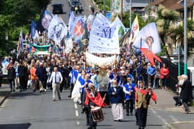 Worldwide Marian Procession on the Feast of the Immaculate Heart of Mary on its way from St. Mary’s Church, Creggan to the Gasyard, on Saturday.  (Photo - Tom Heaney, nwpresspics)