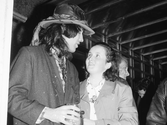 Mike Scott of The Waterboys chats to a fan at the Rialto.