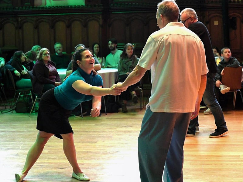 Celebrating the Roaring Forties in the Guildhall’s main hall.  Photo: George Sweeney