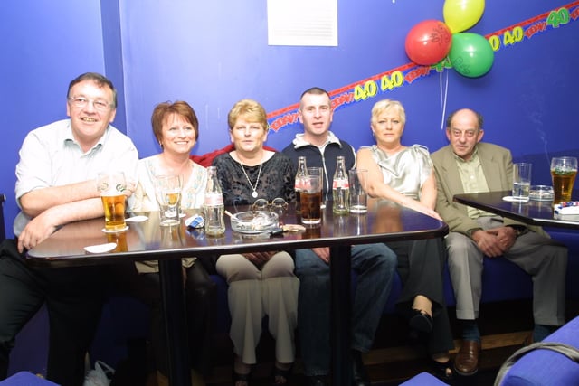 Joe Heaney, Phyllis Mitchell, Lily Heaney, Kevin McCaul, Maureen McCaul and Willie McElhinney.