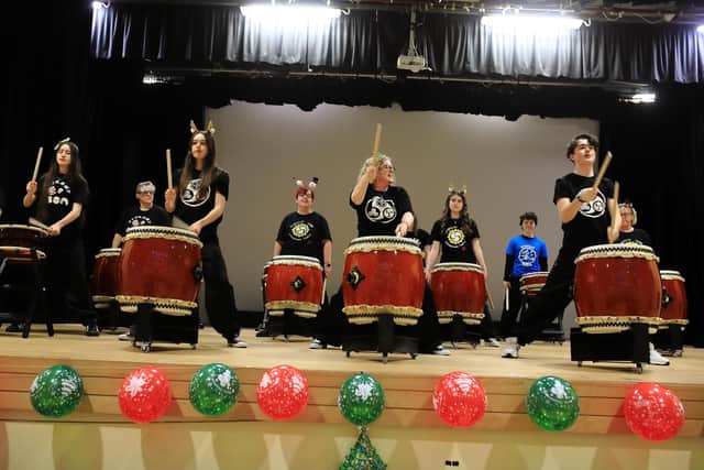 Taiko drumming.