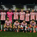 Derry City’s starting eleven against Ballymena United.  Photograph: George Sweeney